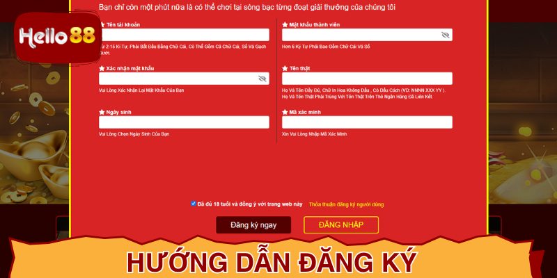 Hướng dẫn đăng ký tài khoản Hello88 đơn giản, nhanh chóng