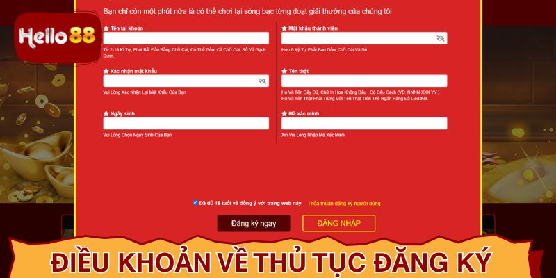 Quy trình đăng ký tài khoản tại nhà cái cũng được quy định rất rõ ràng và chi tiết.